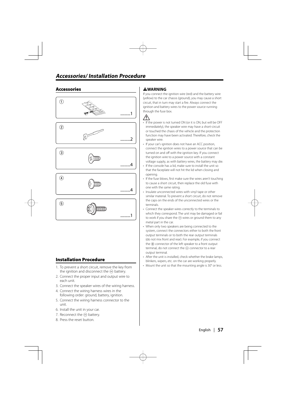 Accessories/ installation procedure | PhatNoise XXV-01D User Manual | Page 57 / 68