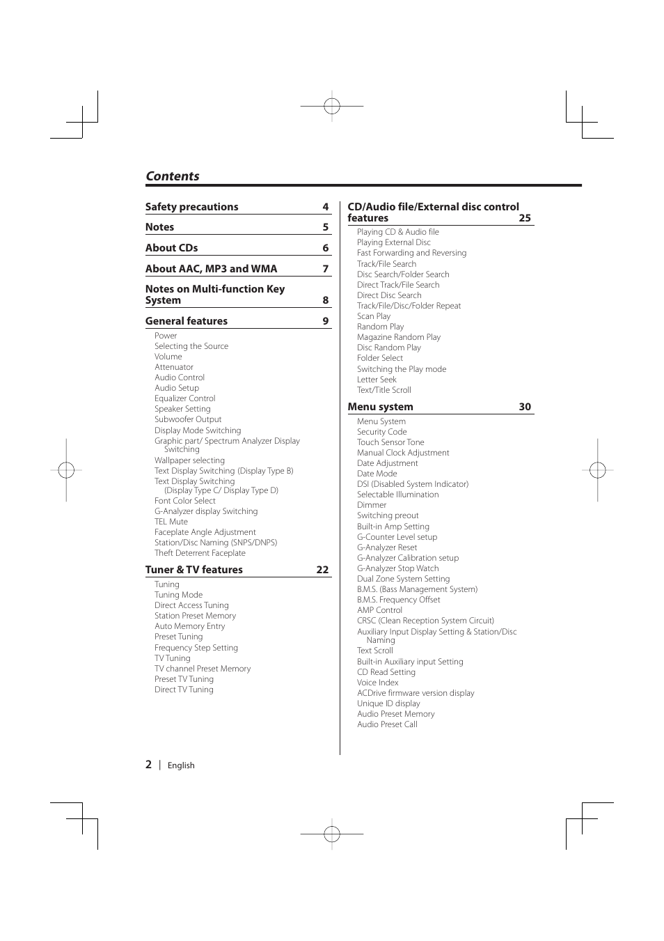 PhatNoise KDC-MP8029 User Manual | Page 2 / 50