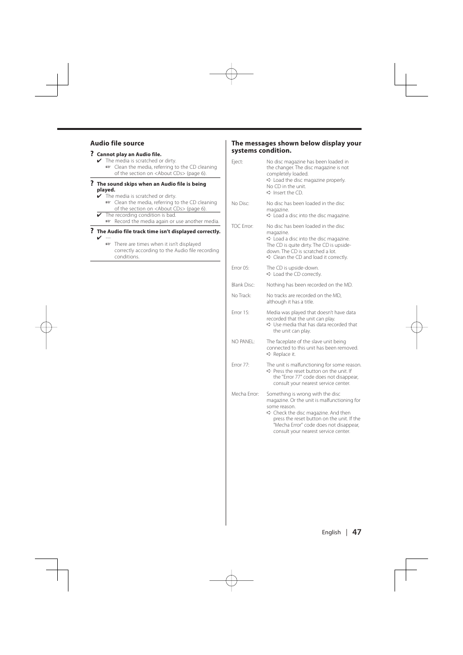 PhatNoise KDC-MP8029 User Manual | Page 47 / 50