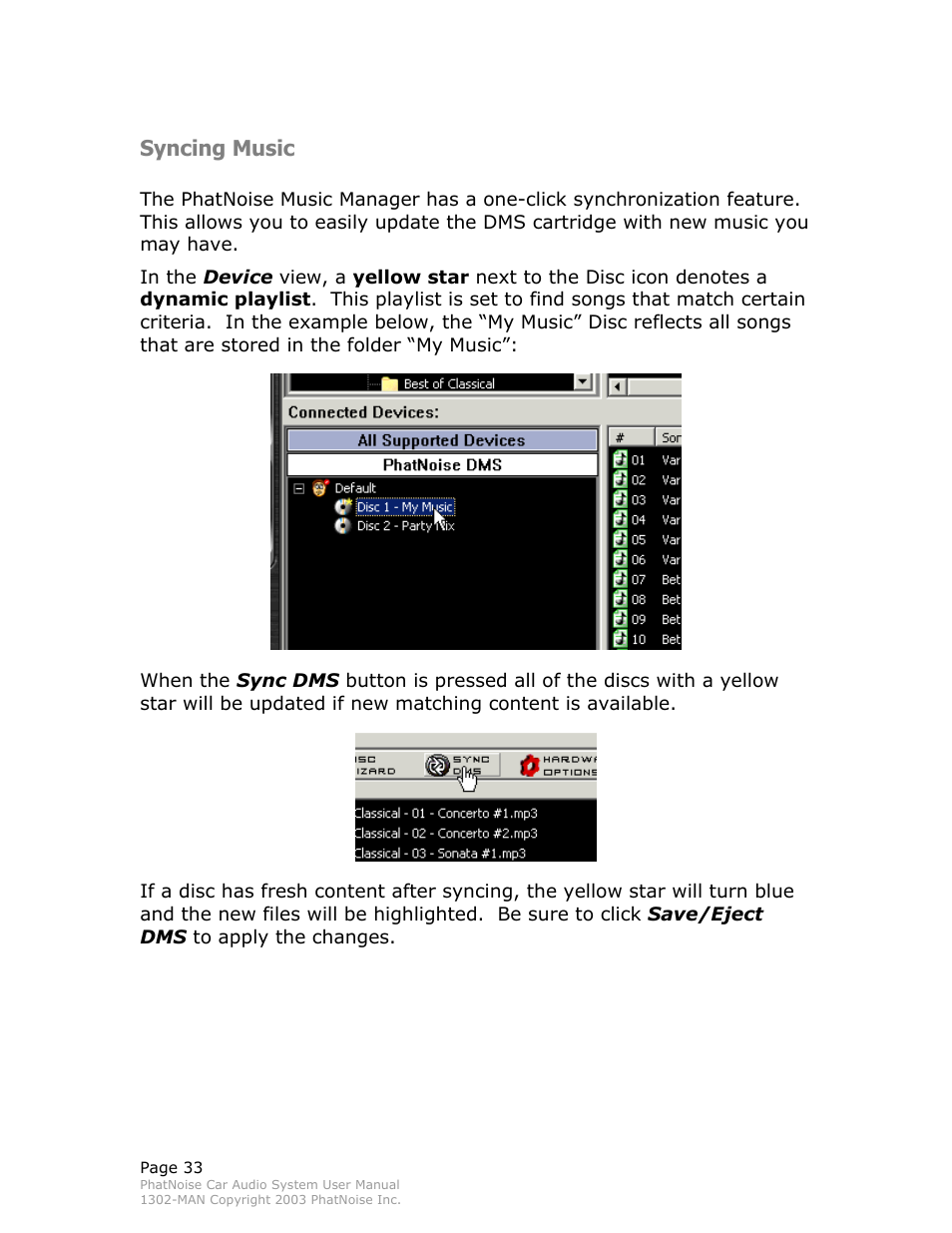 Syncing music | PhatNoise Car Audio System User Manual | Page 33 / 61