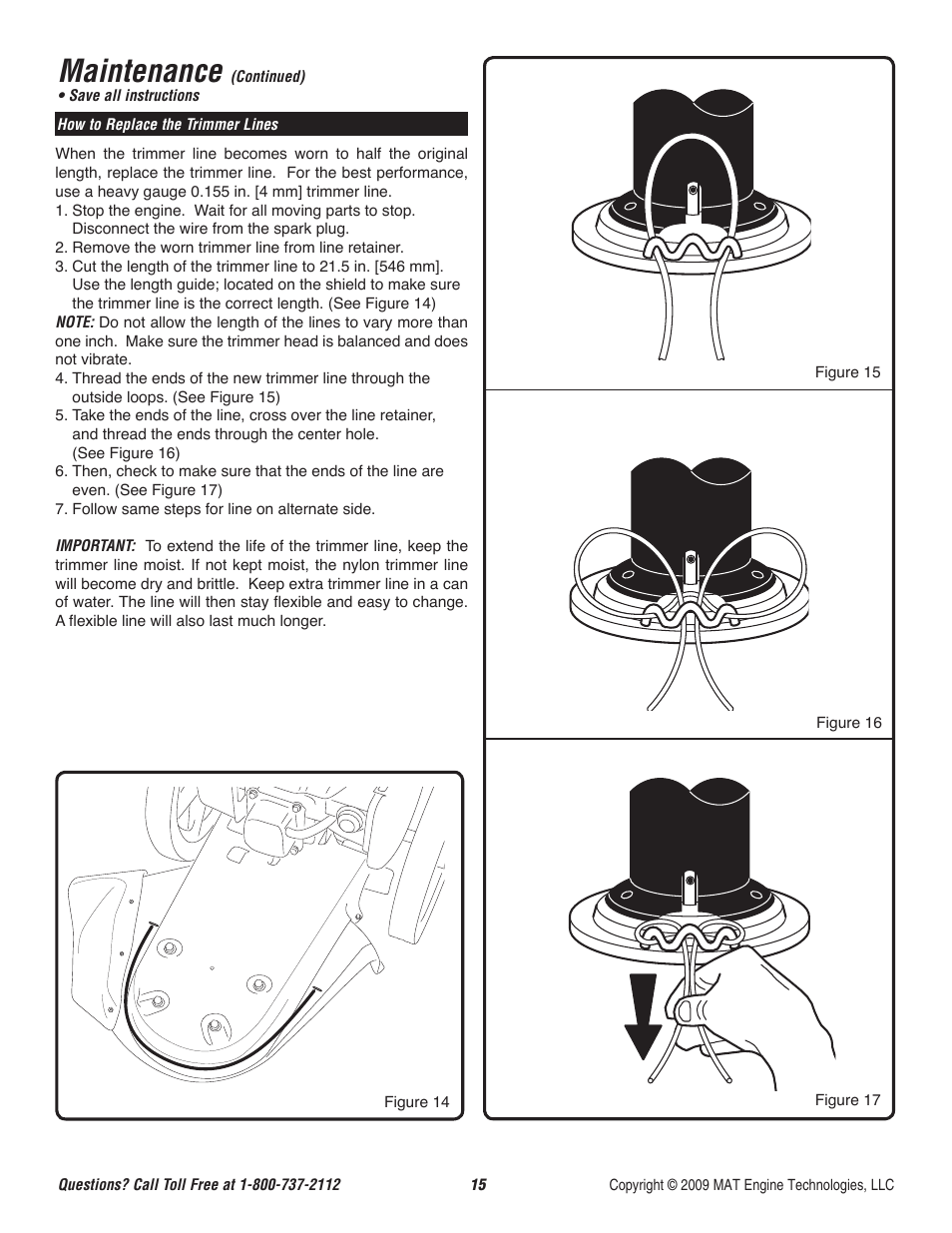 Maintenance | Powermate P-WFT-16022 User Manual | Page 16 / 50