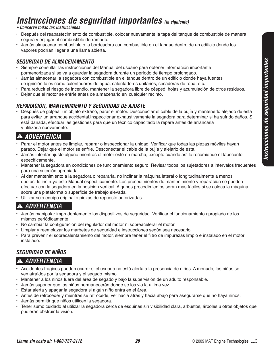 Instrucciones de seguridad importantes, Advertencia | Powermate P-WFT-16022 User Manual | Page 29 / 50