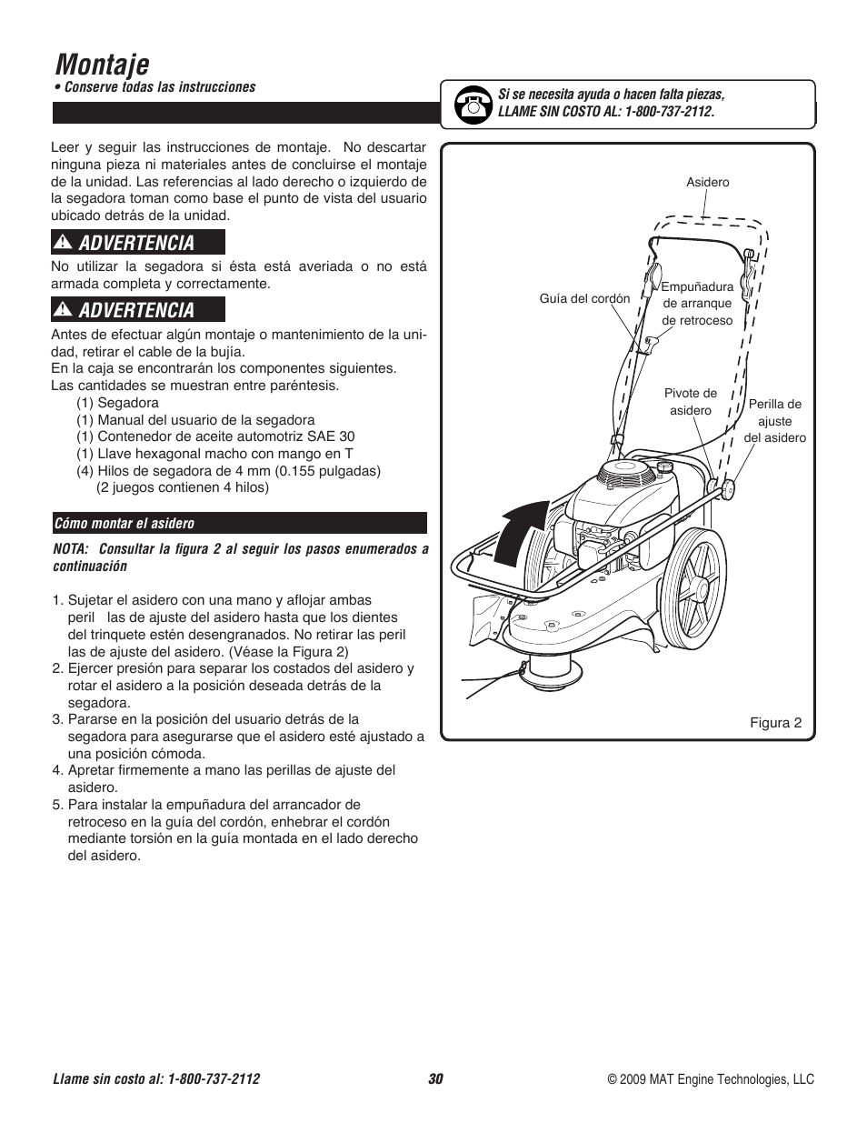 Montaje, Advertencia | Powermate P-WFT-16022 User Manual | Page 31 / 50