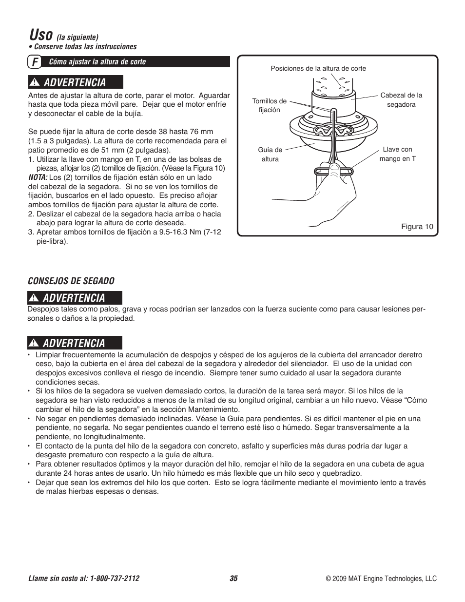 Advertencia | Powermate P-WFT-16022 User Manual | Page 36 / 50