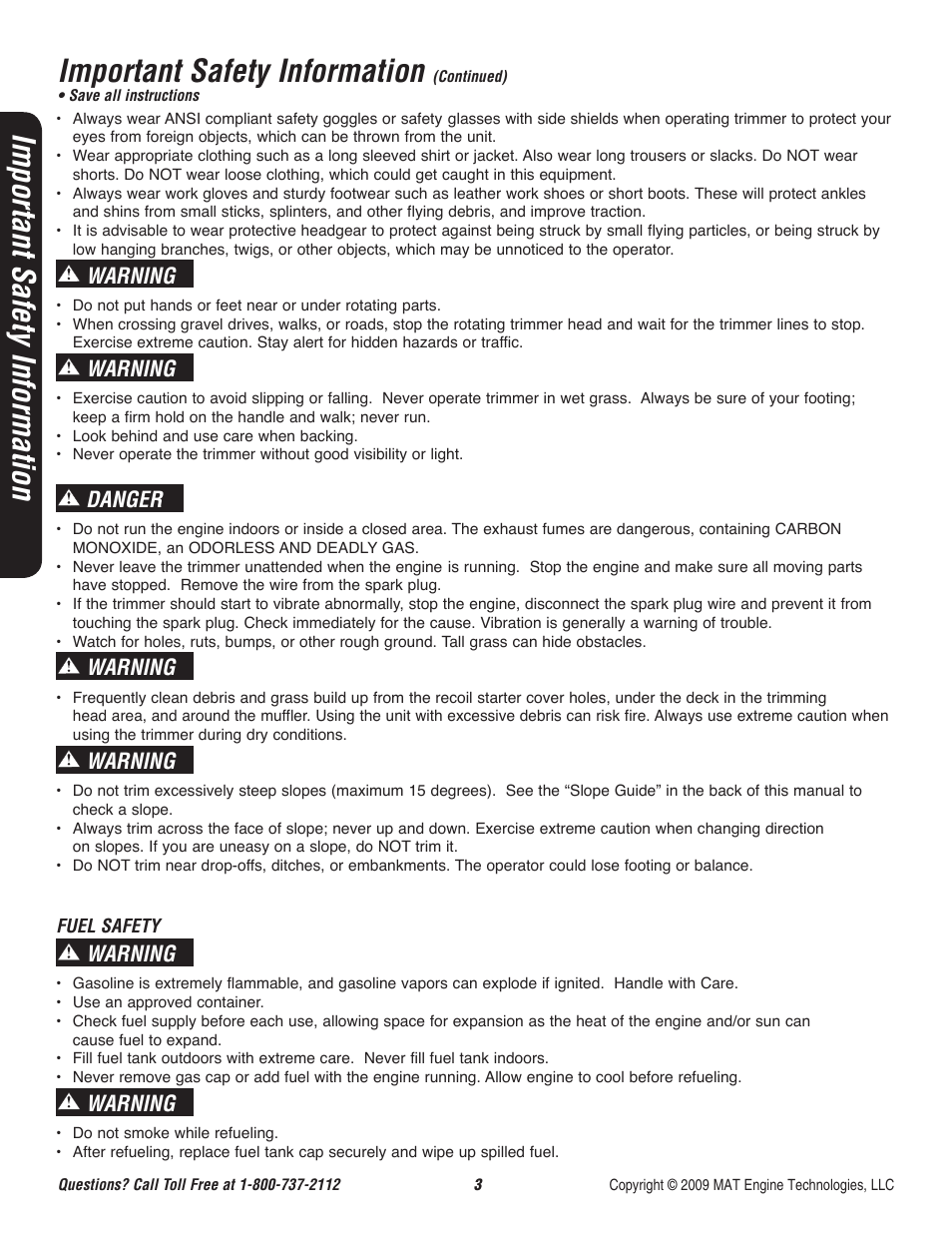 Important safety information, Warning, Danger | Powermate P-WFT-16022 User Manual | Page 4 / 50