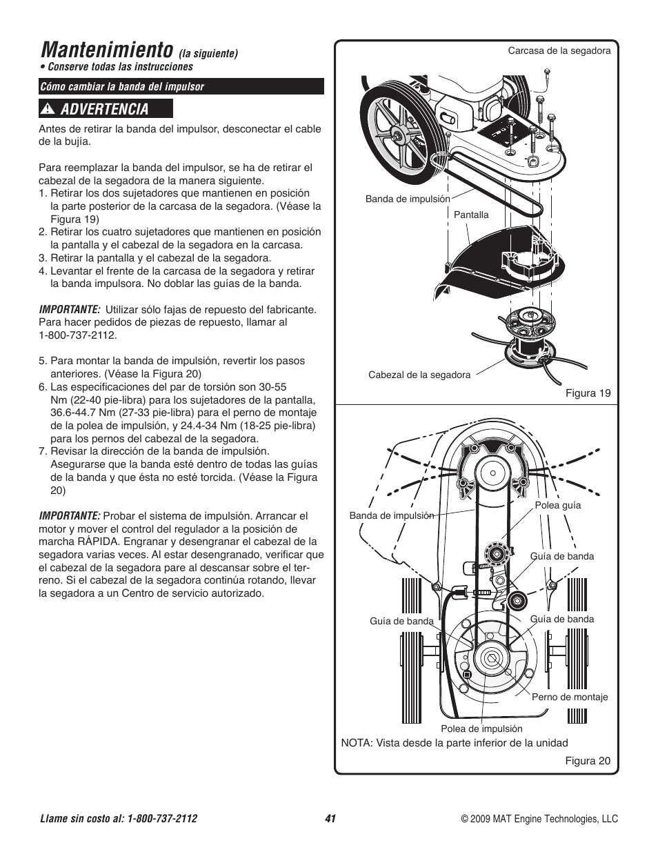 Mantenimiento, Advertencia | Powermate P-WFT-16022 User Manual | Page 42 / 50