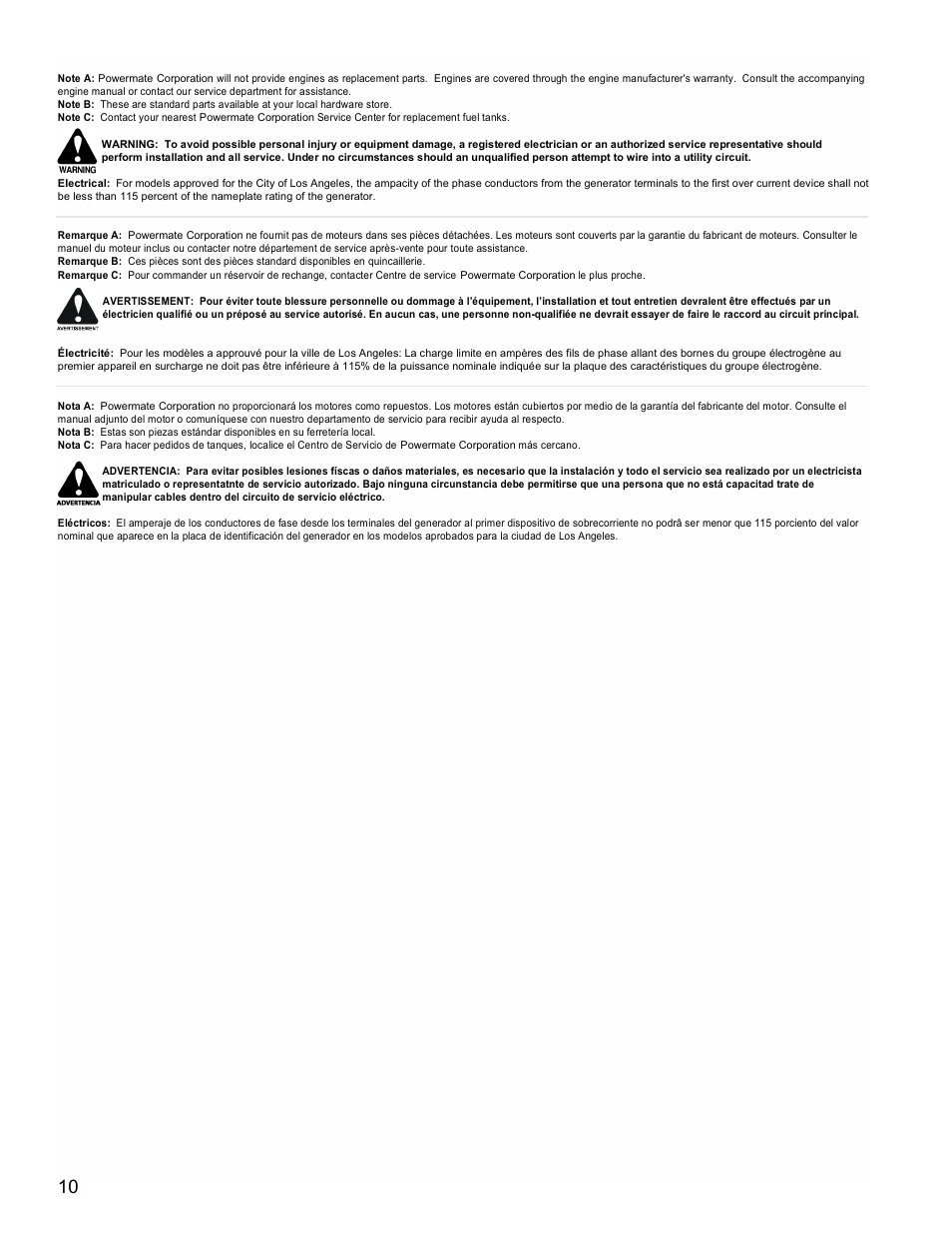 Powermate PM0435250 User Manual | Page 10 / 12