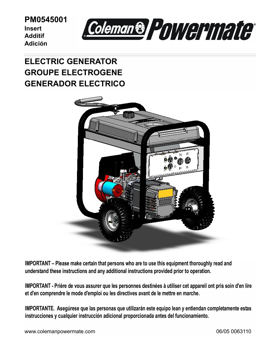 Powermate PM0545001 User Manual | 16 pages