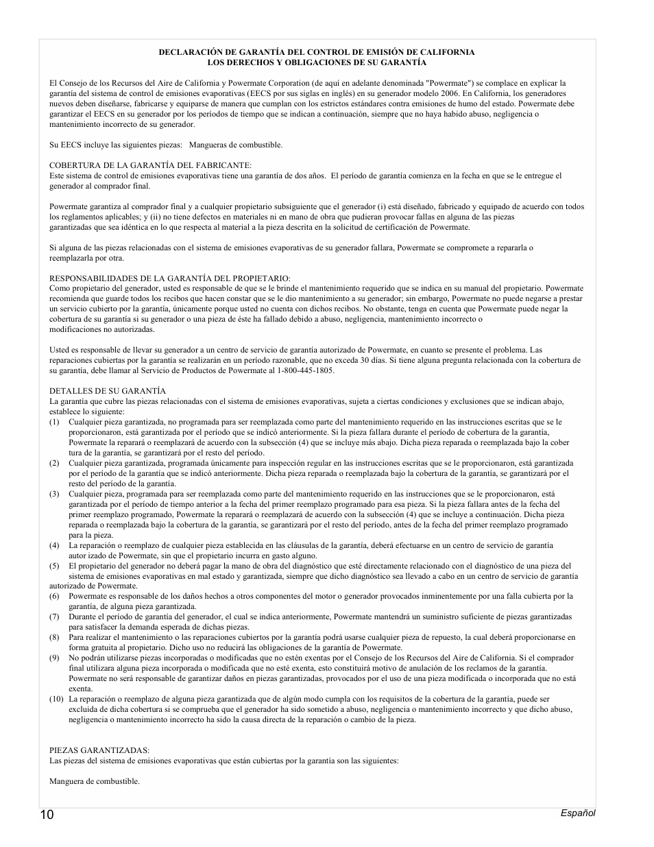 Powermate PMC497000 User Manual | Page 10 / 16