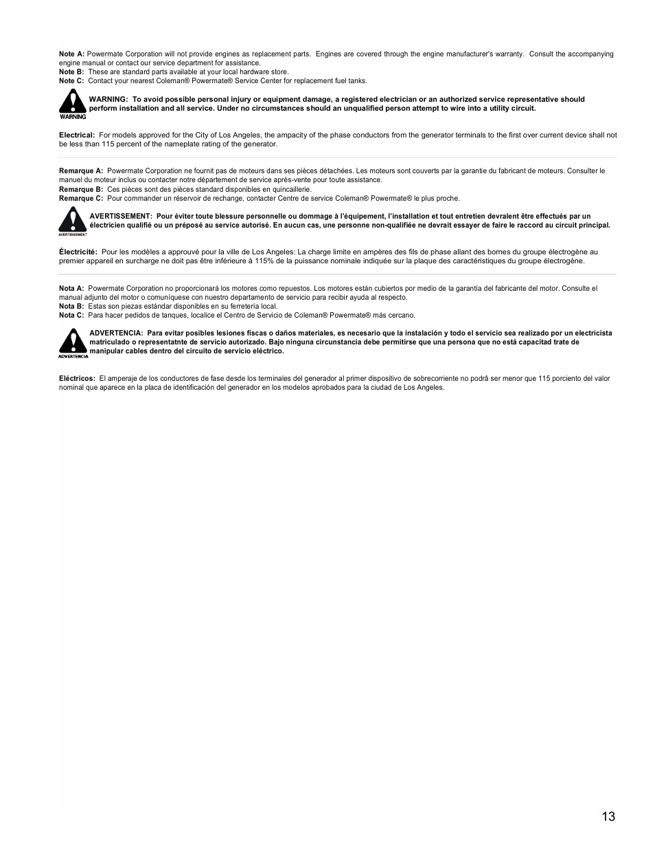 Powermate PMC497000 User Manual | Page 13 / 16