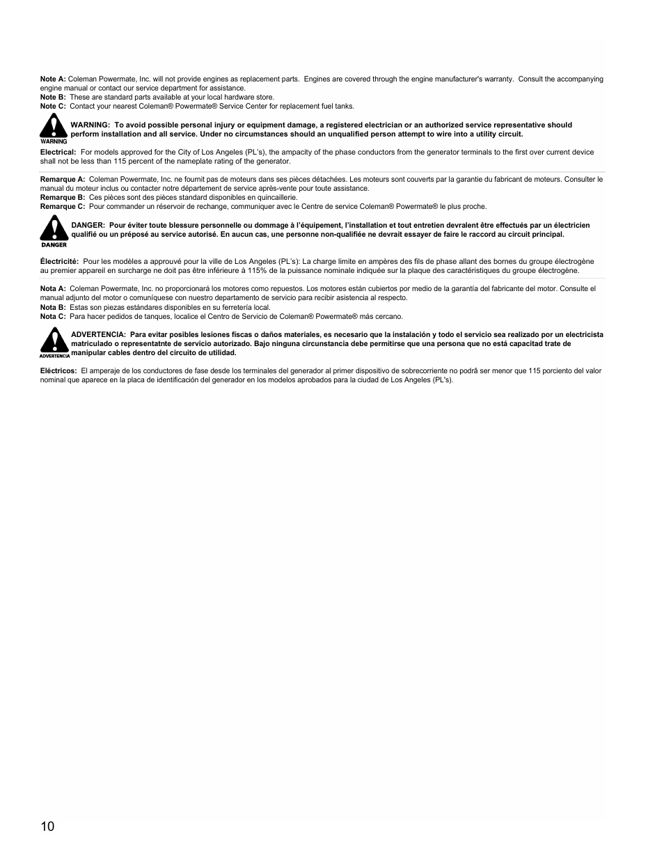 Powermate PMA525500 User Manual | Page 10 / 12