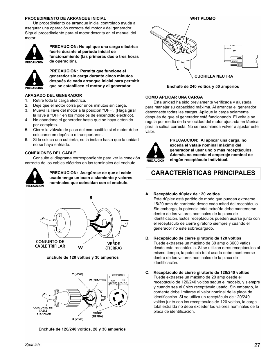 Características principales | Powermate Vantage Series PC0473503 User Manual | Page 27 / 48