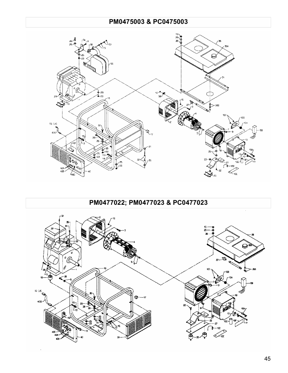 Powermate Vantage Series PC0473503 User Manual | Page 45 / 48