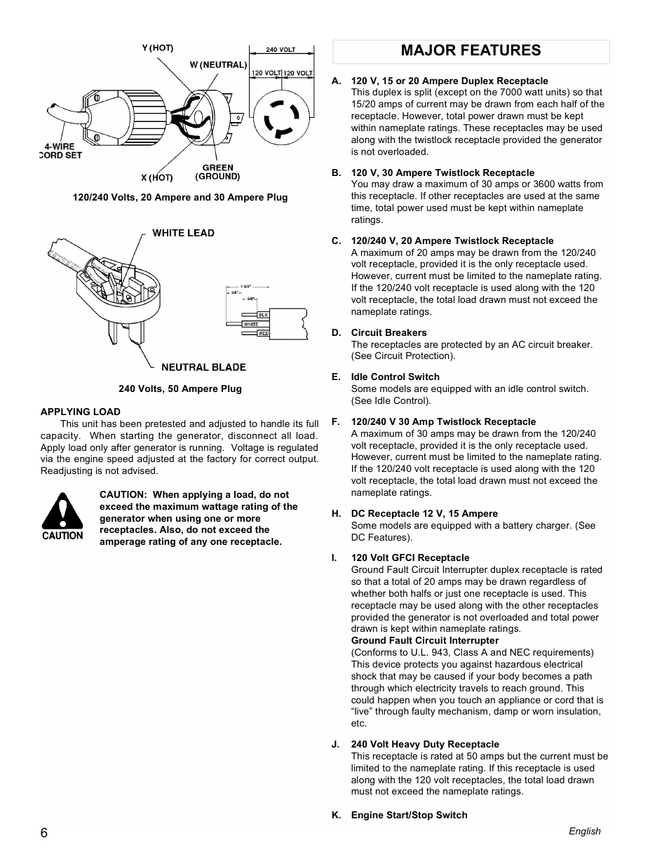 Major features | Powermate Vantage Series PC0473503 User Manual | Page 6 / 48