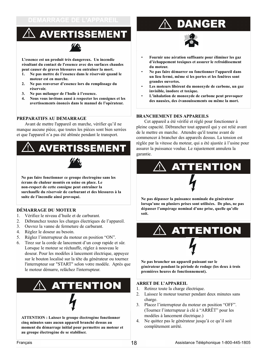 Demarrage de l'appareil | Powermate PC0102300 User Manual | Page 18 / 36