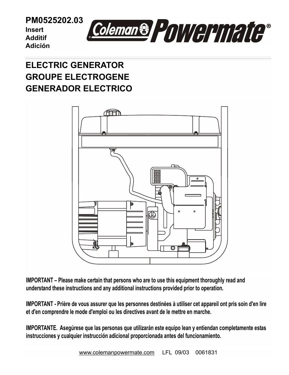 Powermate PM0525202.03 User Manual | 8 pages