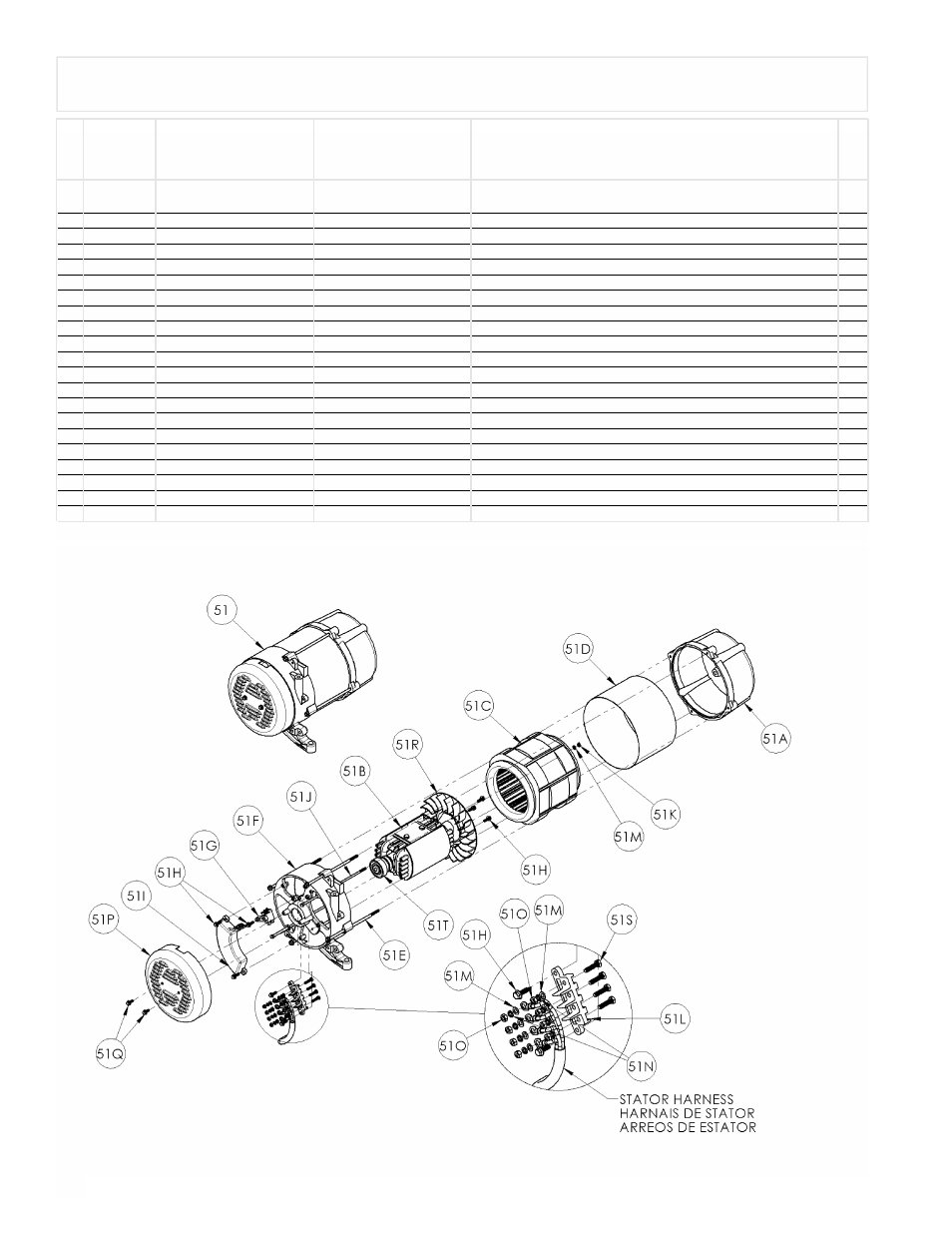 Parts list / liste des pièces / lista de piezas | Powermate PM0525312.02 User Manual | Page 10 / 12