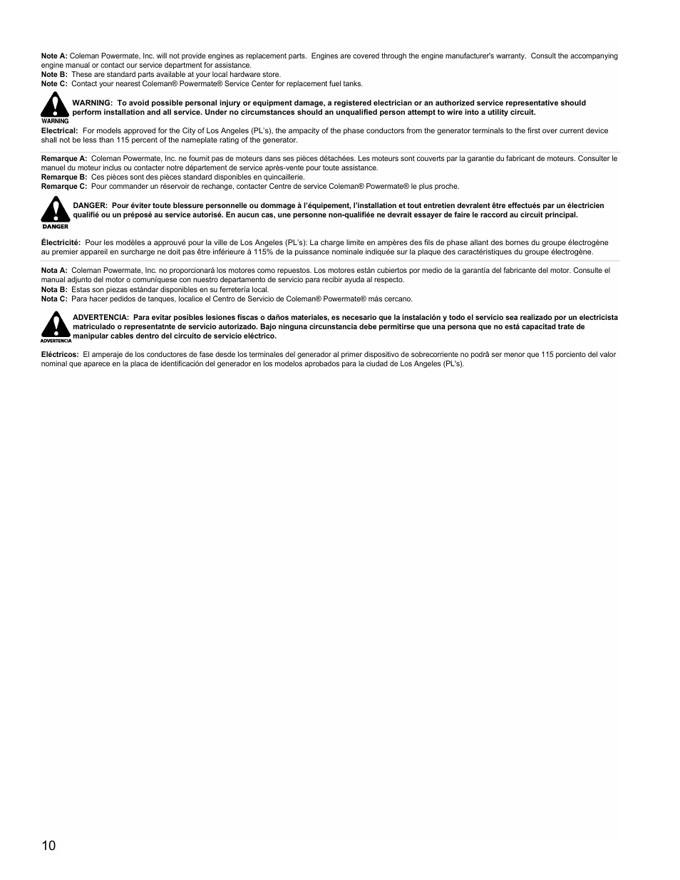 Powermate PM0535000 User Manual | Page 10 / 12
