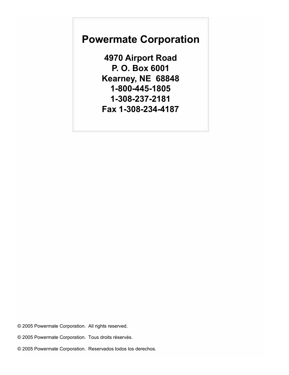 Powermate corporation | Powermate Black Max PM0401858 User Manual | Page 12 / 12