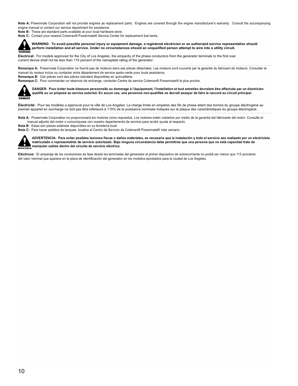 Powermate PMC523202 User Manual | Page 10 / 12