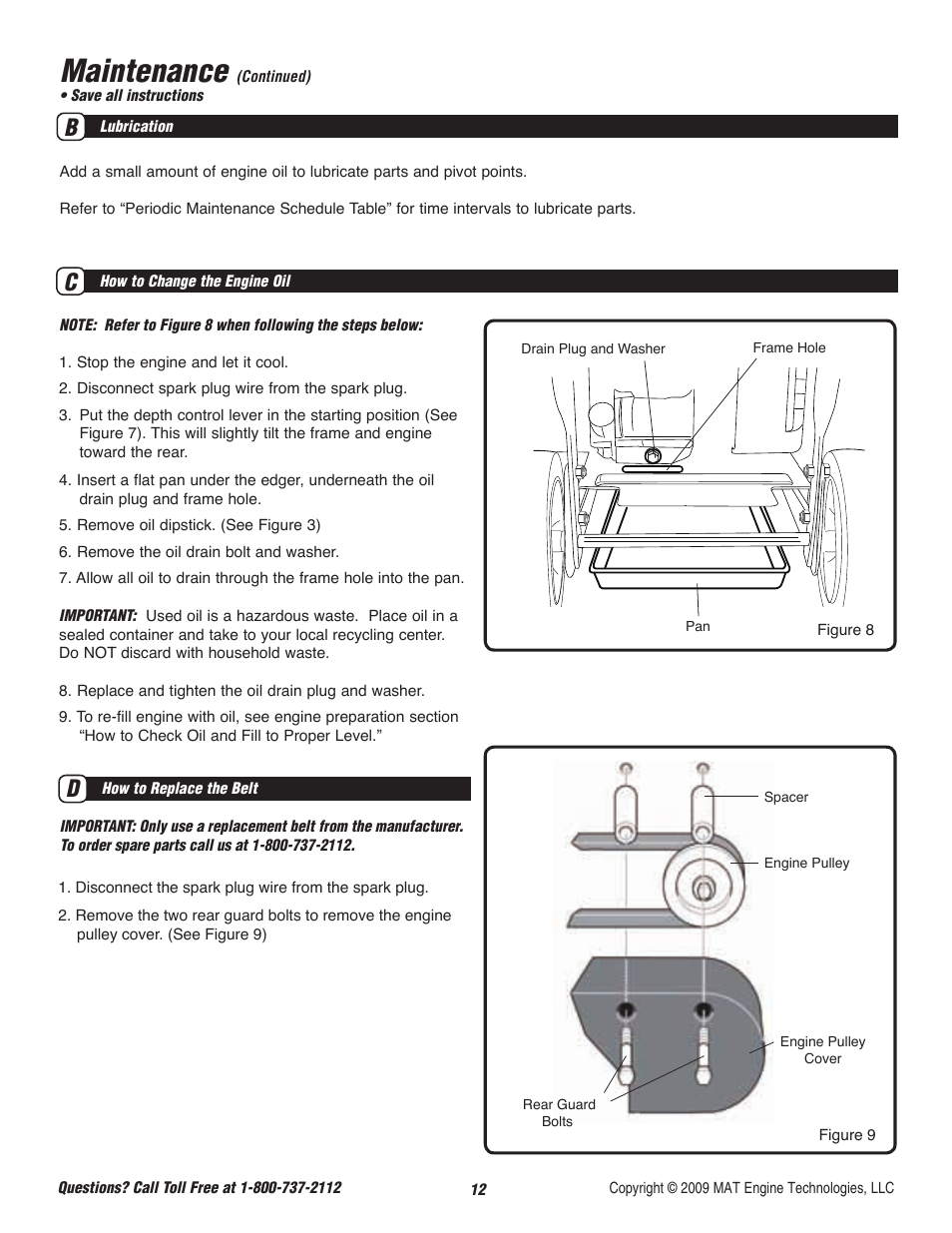 Maintenance | Powermate P-WLE-0799-F2N User Manual | Page 13 / 43