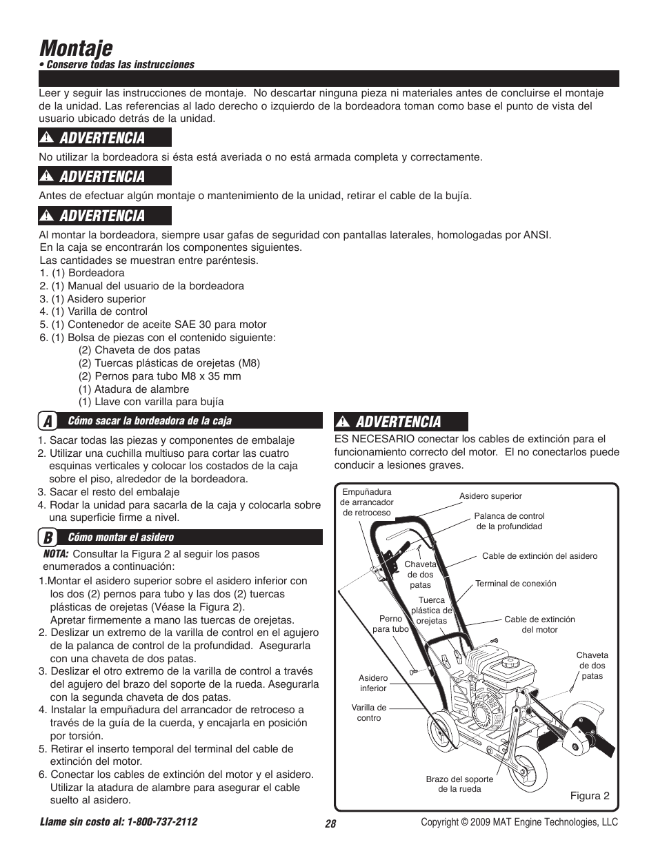 Montaje, Advertencia | Powermate P-WLE-0799-F2N User Manual | Page 29 / 43