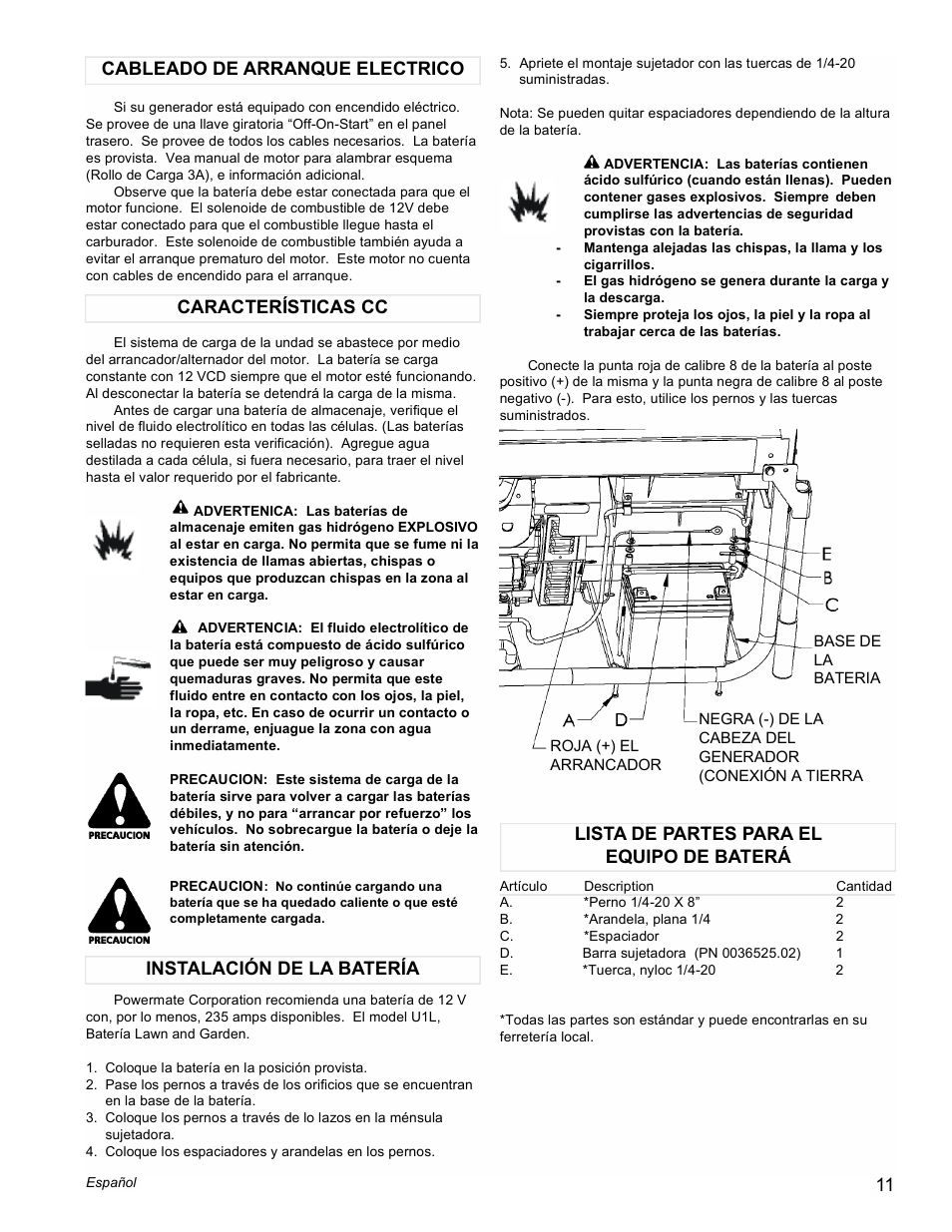 Powermate PM0601250 User Manual | Page 11 / 20