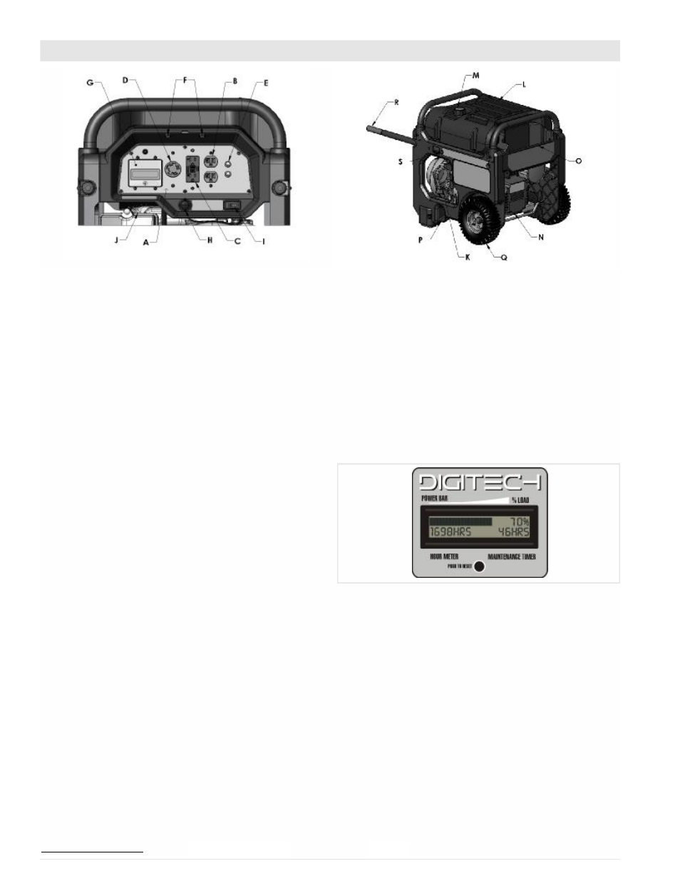 Caractéristiques principales du groupe electrogene | Powermate PM0645500 User Manual | Page 18 / 36