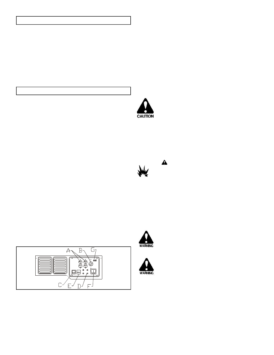 Control panel major generator features | Powermate PM0495501.17 User Manual | Page 2 / 12