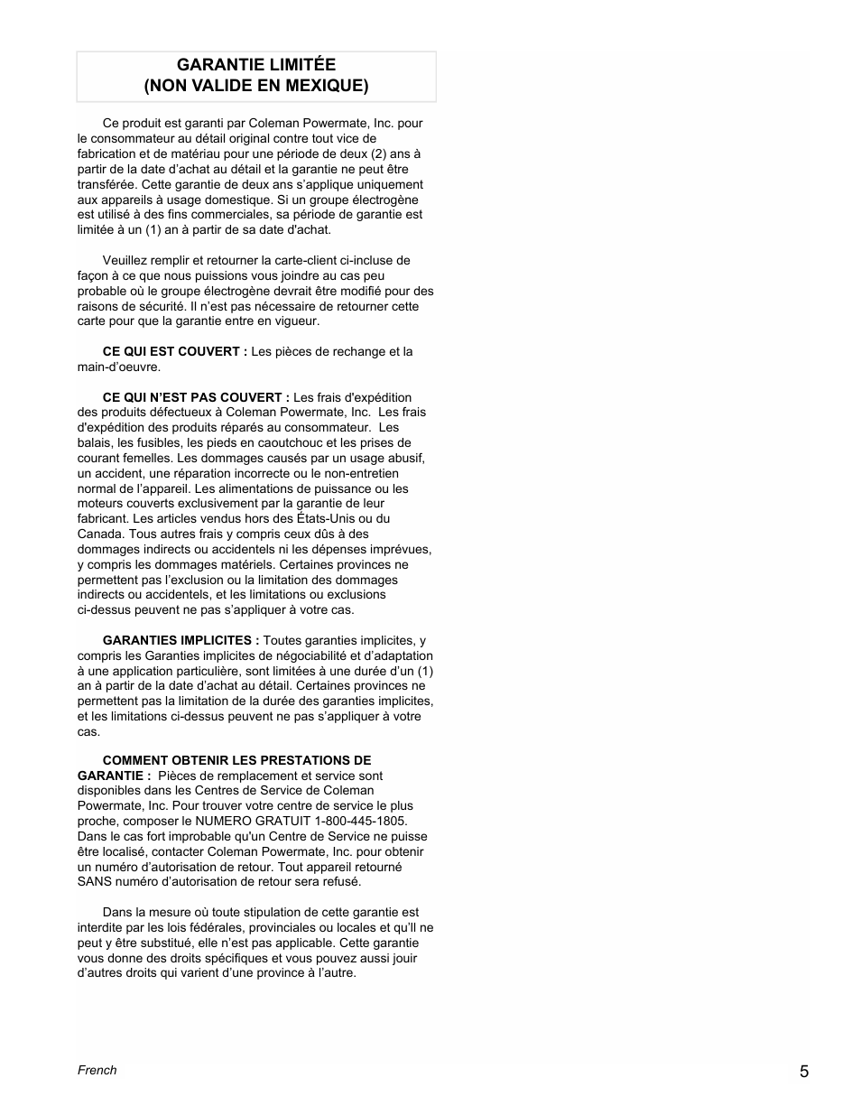 Powermate PC0495503 User Manual | Page 5 / 12
