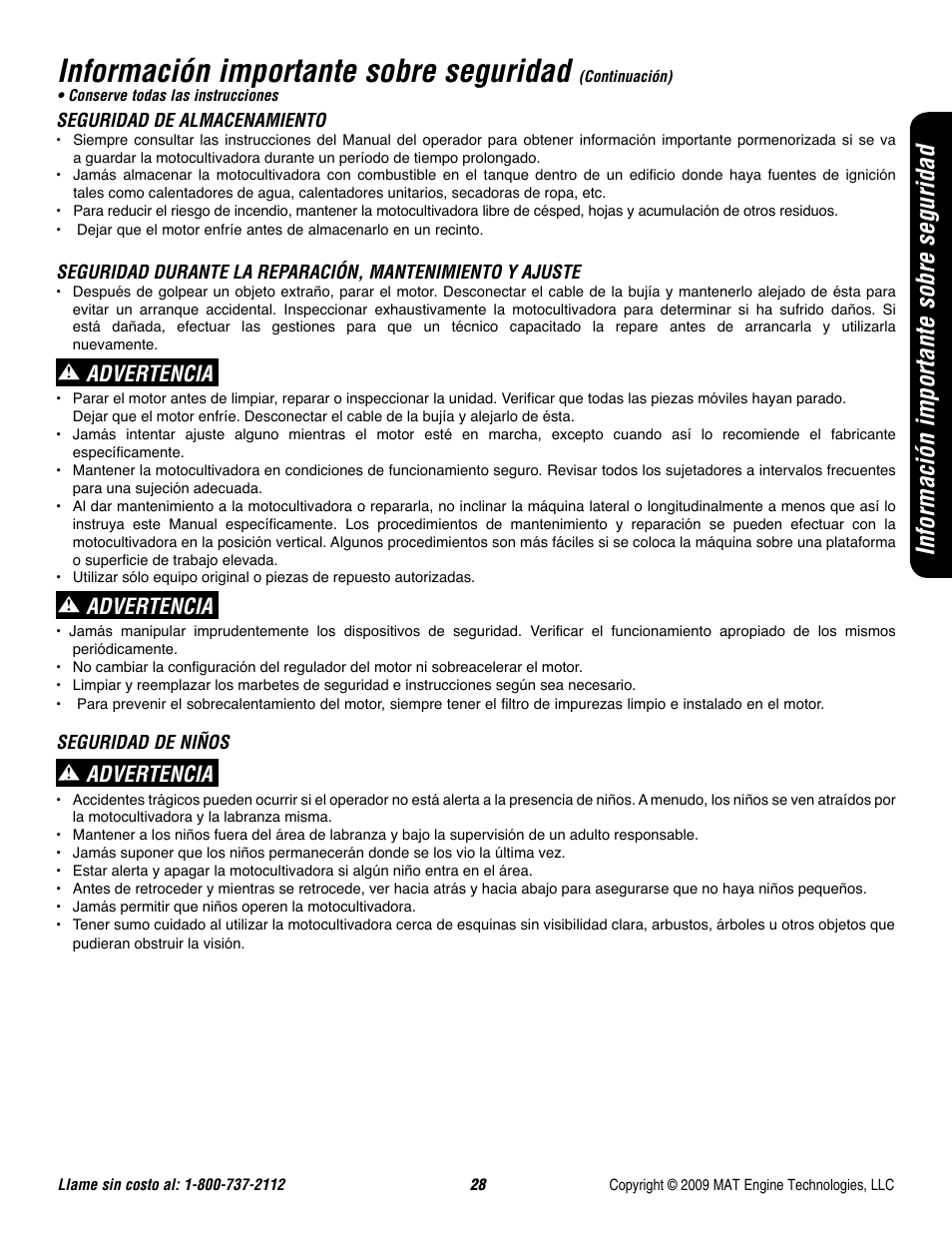 Información importante sobre seguridad, Advertencia | Powermate P-FTT-160MD User Manual | Page 29 / 48