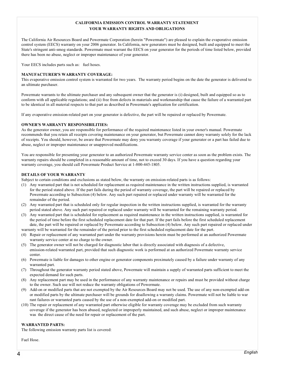 Powermate PMC401853 User Manual | Page 4 / 16