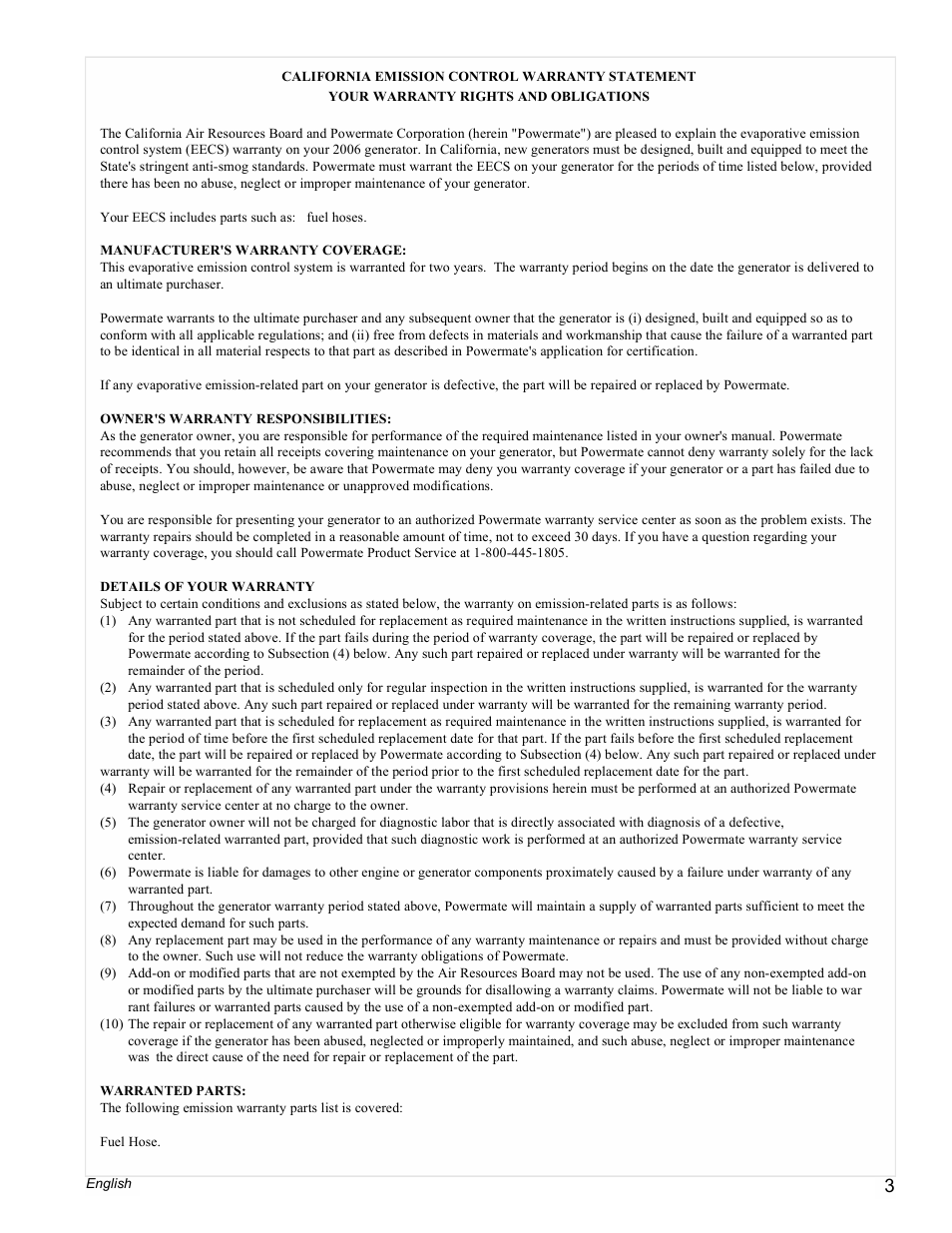 Powermate PMC545006 User Manual | Page 3 / 12