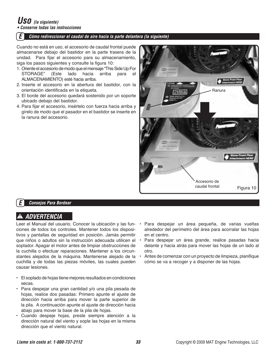 Advertencia | Powermate CYCLONE P-WB-163150-[E] User Manual | Page 34 / 44