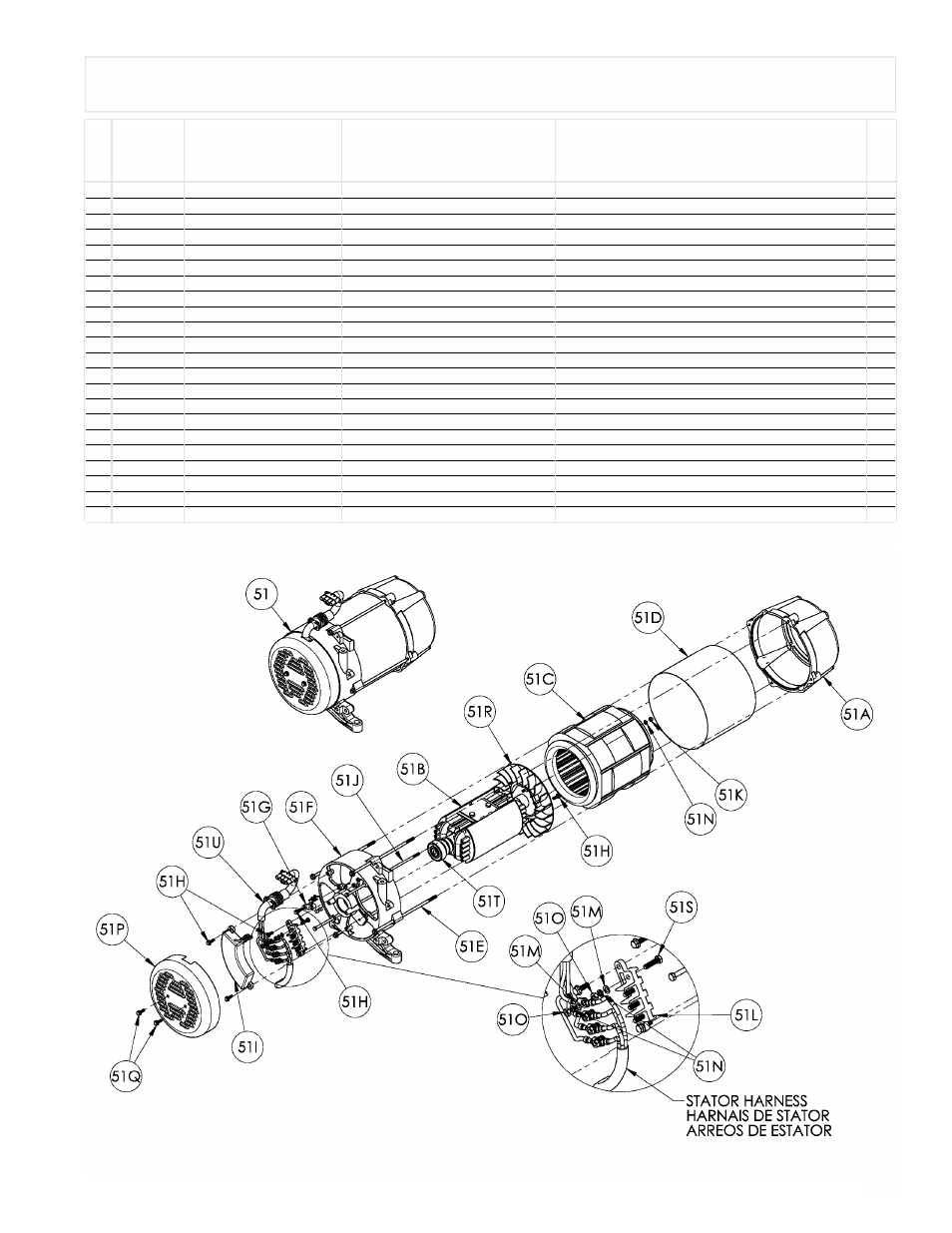 Parts list / liste des pièces / lista de piezas | Powermate PMC496750 User Manual | Page 13 / 16