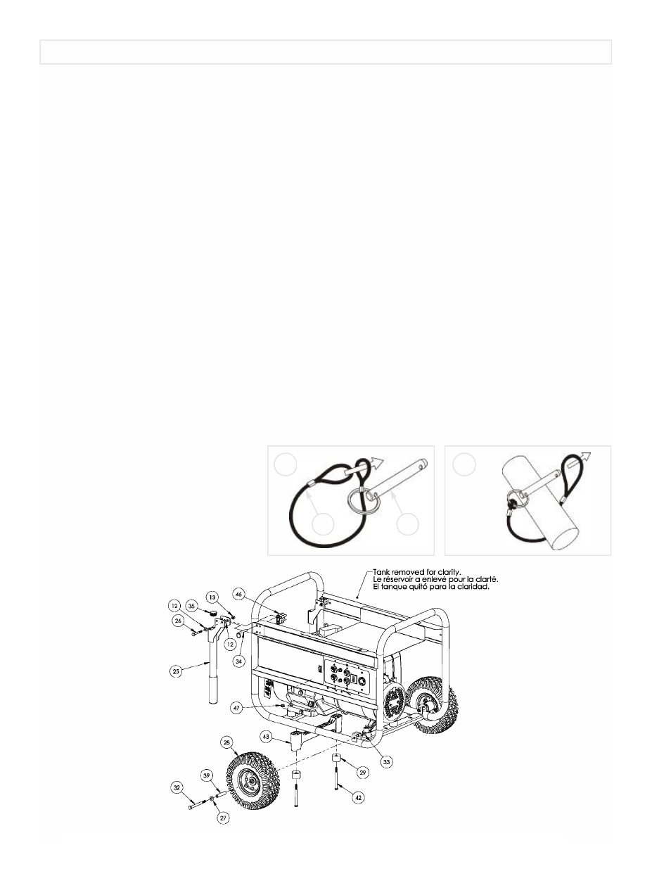 L'installation de kit de transport | Powermate PMC496750 User Manual | Page 6 / 16