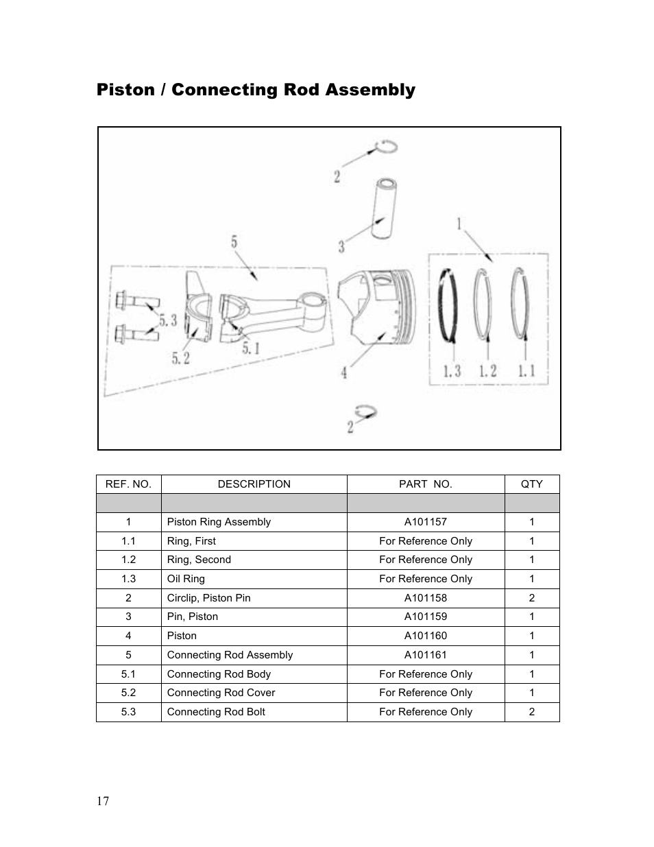 Piston / connecting rod assembly | Powermate P-WLE-1639-[E] User Manual | Page 18 / 35