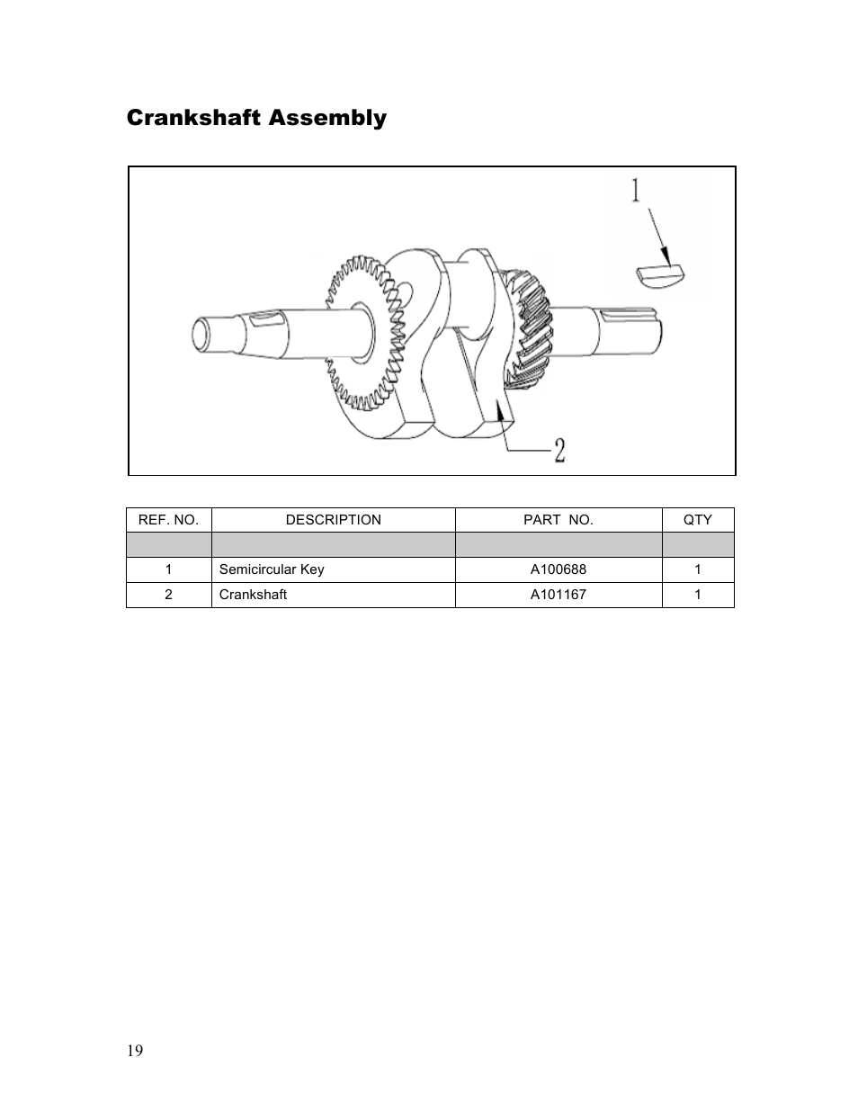 Crankshaft assembly | Powermate P-WLE-1639-[E] User Manual | Page 20 / 35