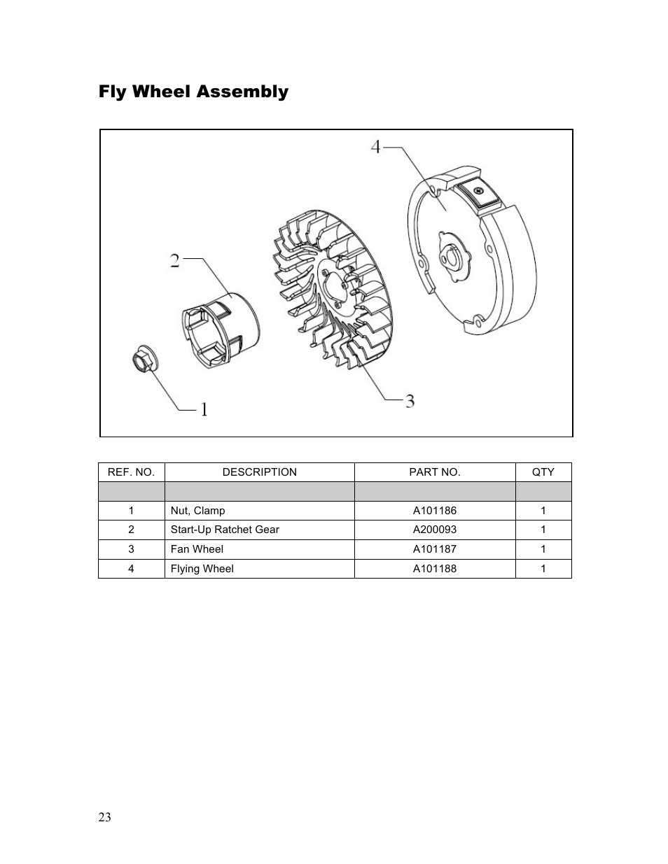 Fly wheel assembly | Powermate P-WLE-1639-[E] User Manual | Page 24 / 35