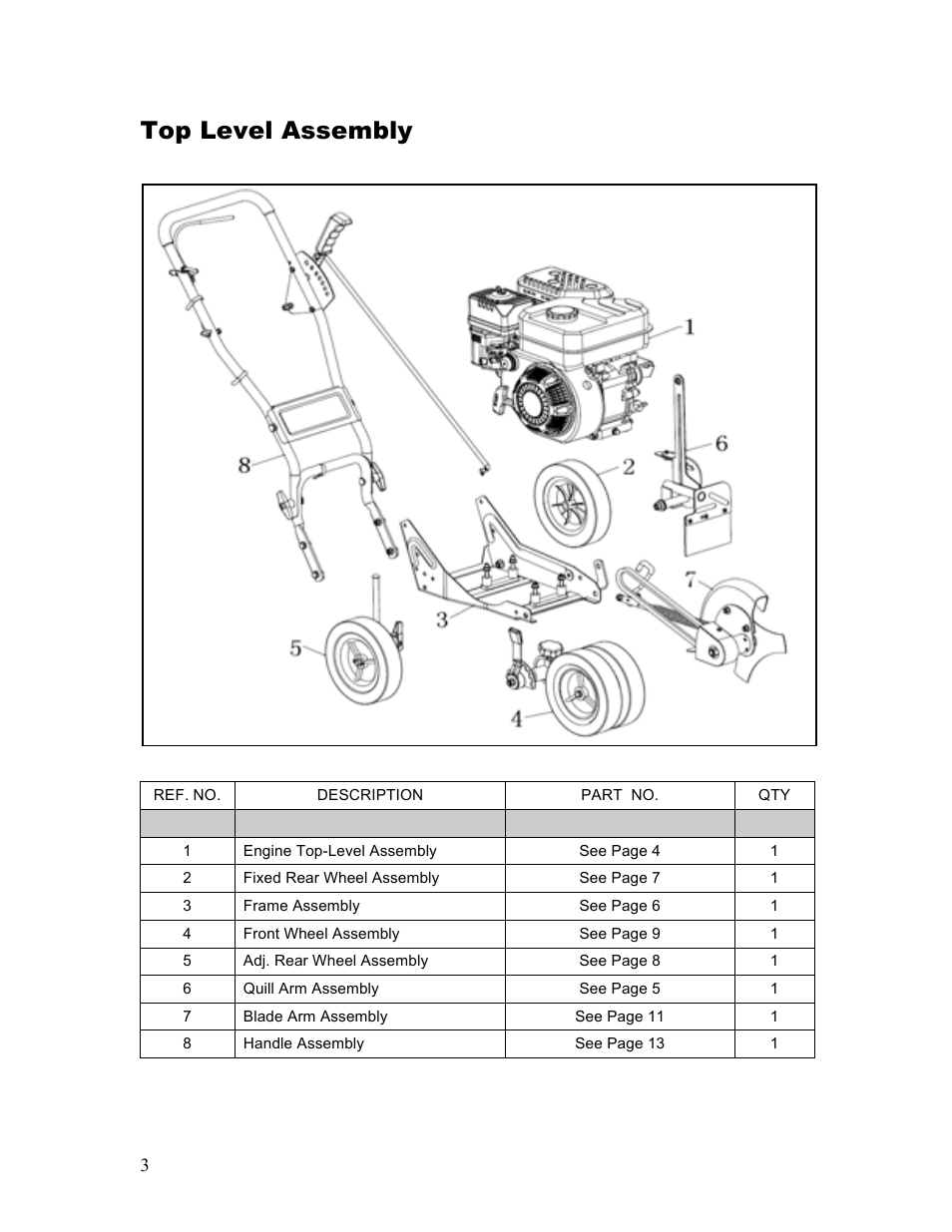 Top level assembly | Powermate P-WLE-1639-[E] User Manual | Page 4 / 35