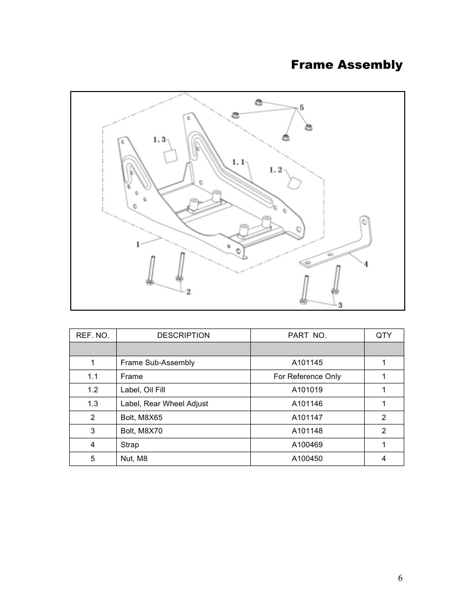 Frame assembly | Powermate P-WLE-1639-[E] User Manual | Page 7 / 35