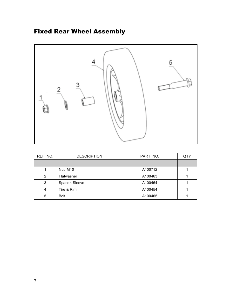 Fixed rear wheel assembly | Powermate P-WLE-1639-[E] User Manual | Page 8 / 35