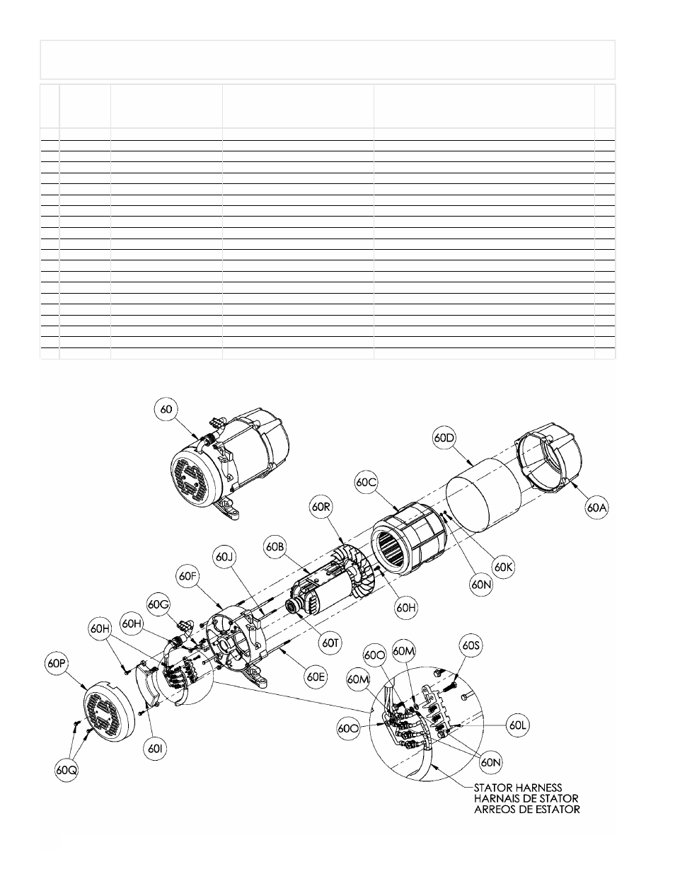 Parts list / liste des pièces / lista de piezas | Powermate PM0106001 User Manual | Page 16 / 20