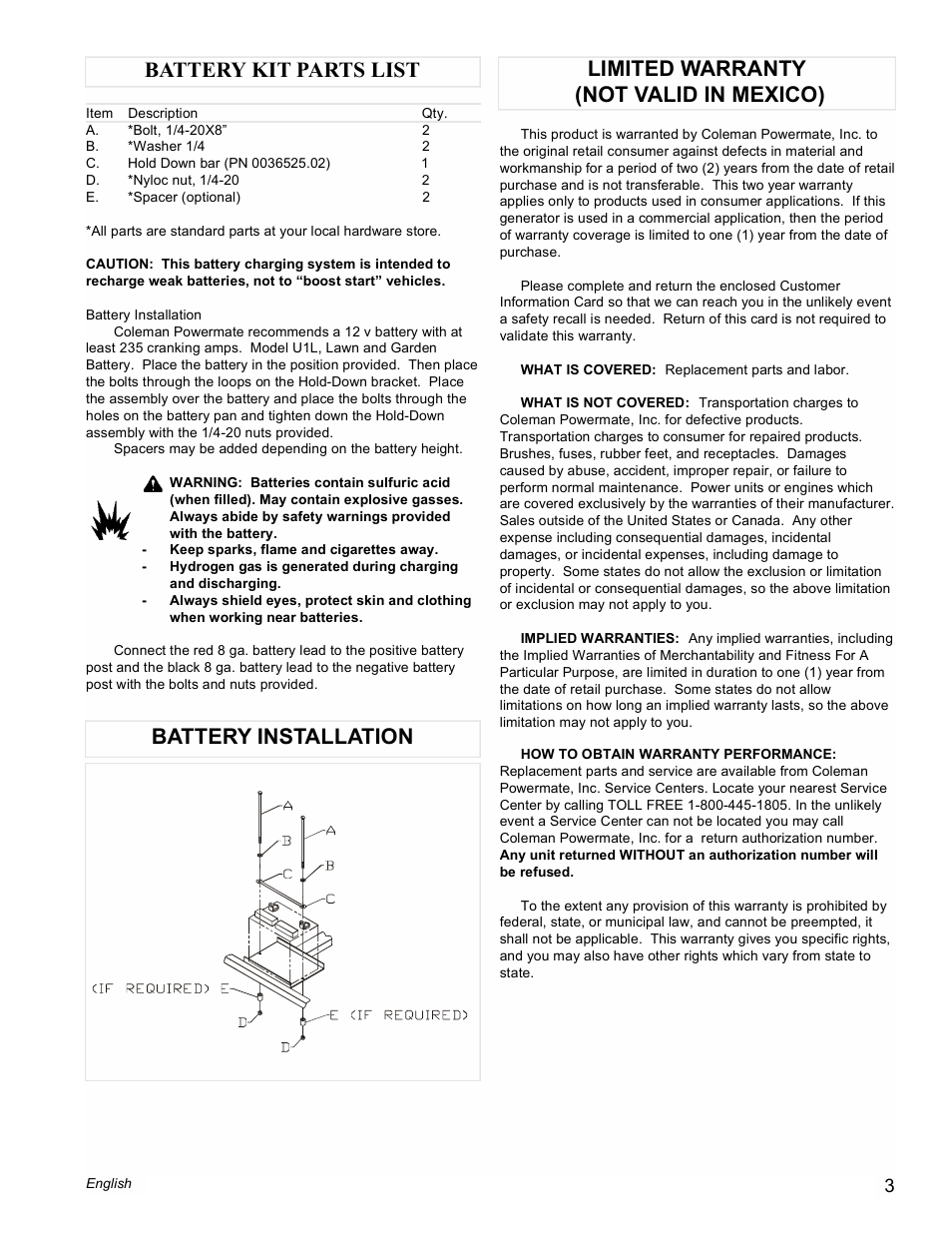 Powermate PMA505622 User Manual | Page 3 / 12