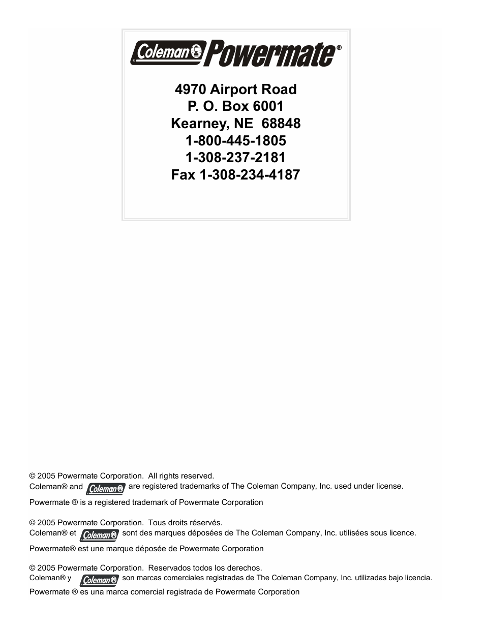 Powermate PM0401857 User Manual | Page 12 / 12