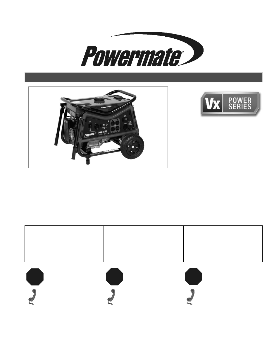 Powermate VX POWER SERIES PM0103007 User Manual | 44 pages