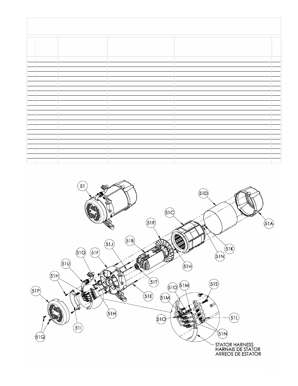 Parts list / liste des pièces / lista de piezas | Powermate PMC497002 User Manual | Page 13 / 16