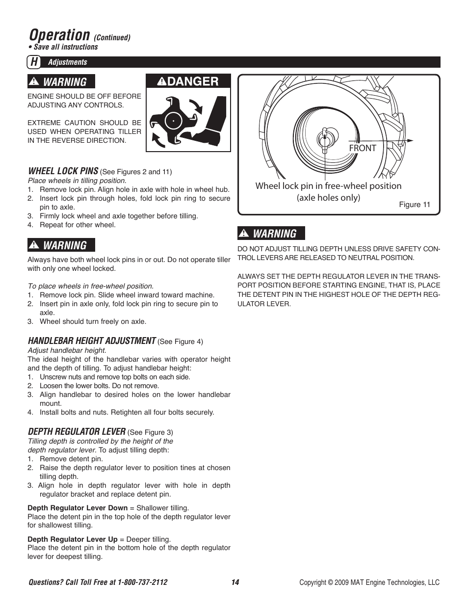 Operation, Warning | Powermate P-RTT-196MD-[E] User Manual | Page 15 / 52