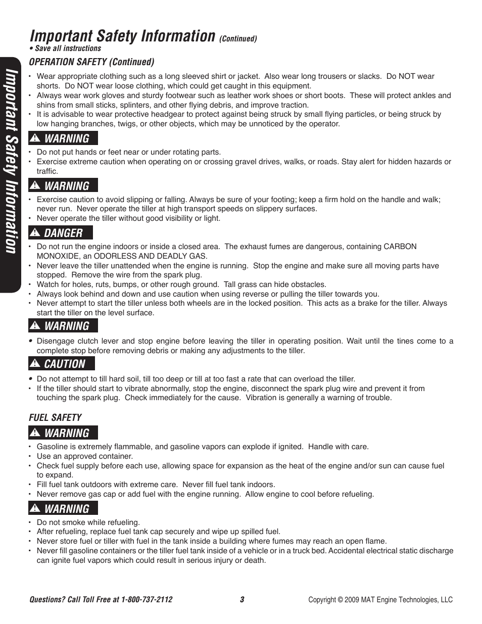 Important safety information, Warning, Danger | Caution | Powermate P-RTT-196MD-[E] User Manual | Page 4 / 52