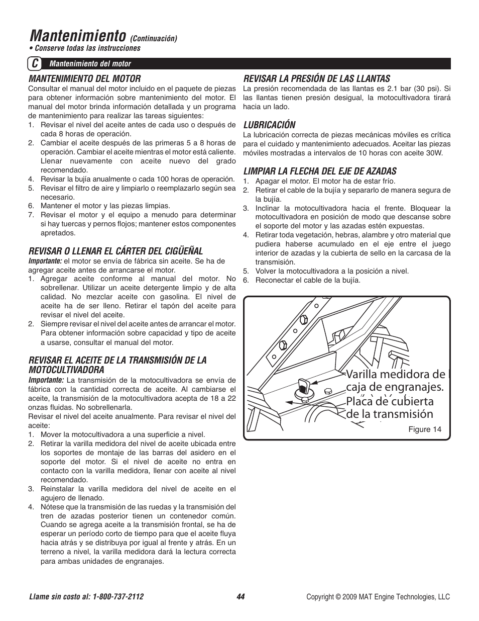 Mantenimiento | Powermate P-RTT-196MD-[E] User Manual | Page 45 / 52